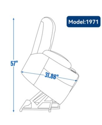 Power Lift Recliner Chair with Massage, Heat, USB Ports, Khaki