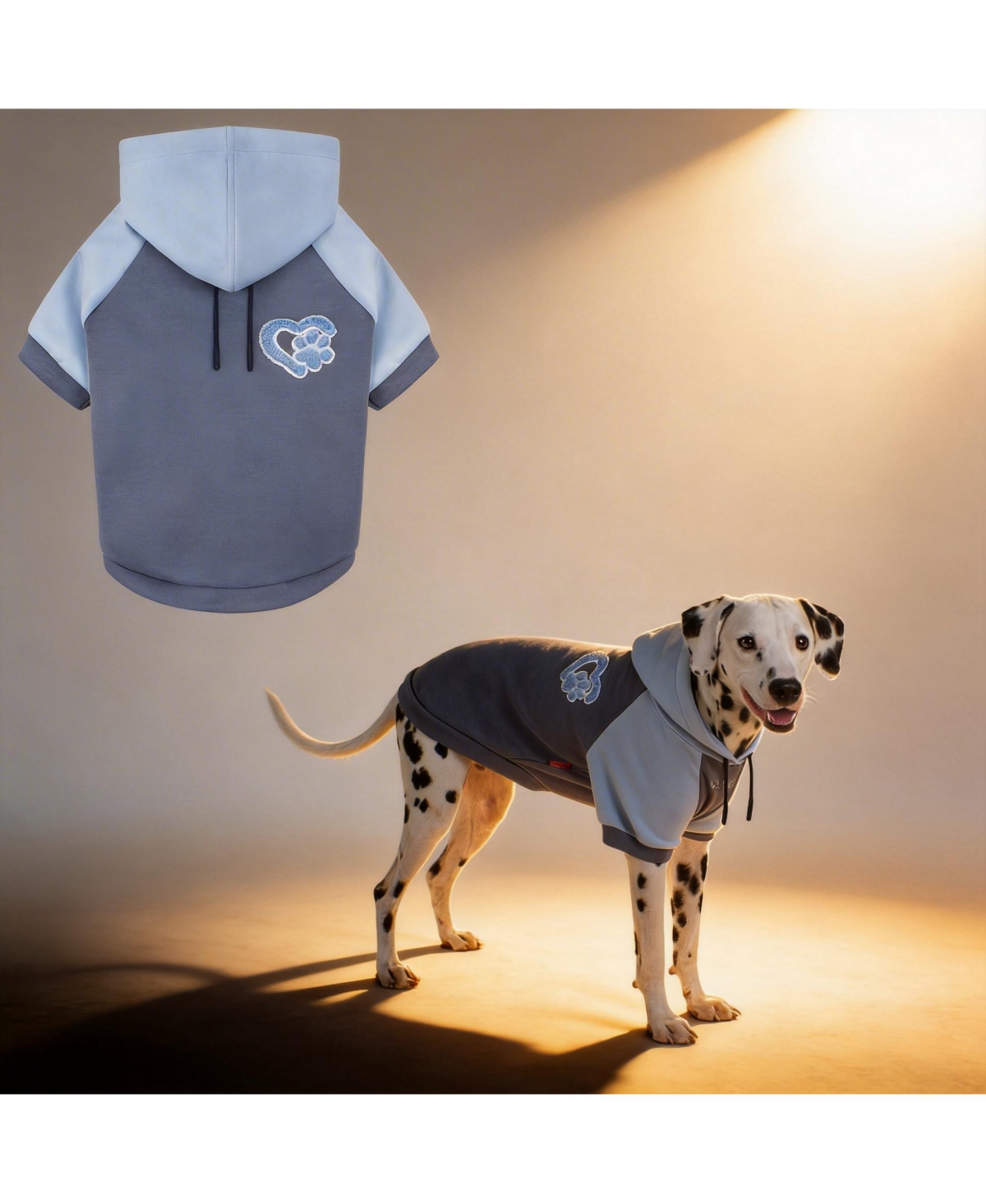 Aronkl Dog Hoodie Stretchy Warm Pet Sweatshirt with Leash Hole Soft Comfort Winter