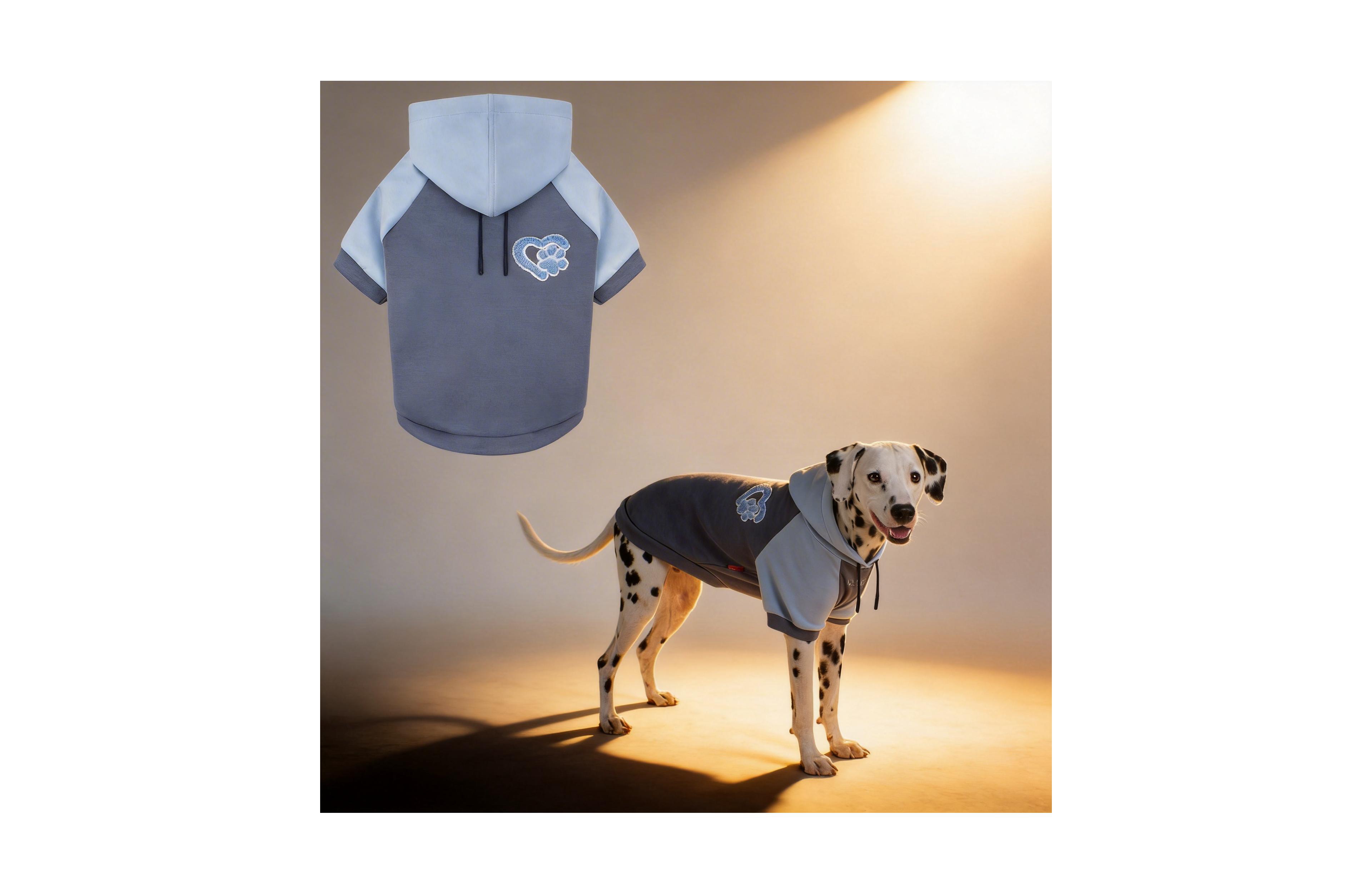 Aronkl Dog Hoodie Stretchy Warm Pet Sweatshirt with Leash Hole Soft Comfort Winter