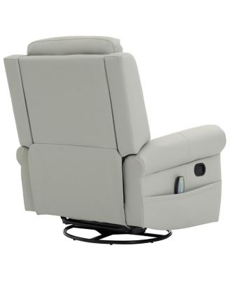 Manual Recliner 270° Swivel Rocker Chair with Massage & Heating