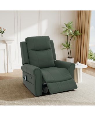 Manual Recliner 270°Swivel Rocker Recliner Chair with Massage & Heating