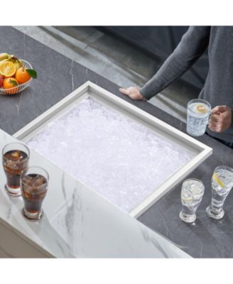 21 x 17 x 18 Inch Drop-In Stainless Steel Ice Chest, 40 Qt with Lid