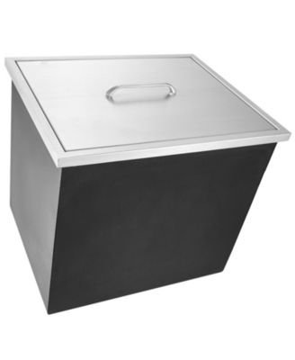 21 x 17 x 18 Inch Drop-In Stainless Steel Ice Chest, 40 Qt with Lid