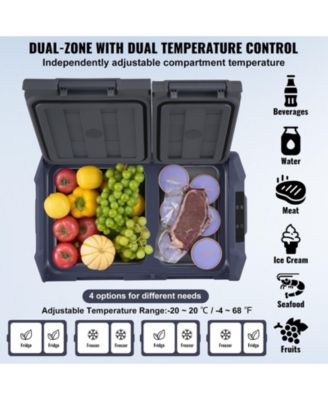 25 L 12 Volt Dual Zone Car Refrigerator with -4°F to 68°F Range