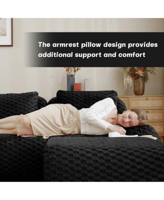 Streamdale Modern U-Shaped Modular Sectional Sofa, Flannelette, Oversized 3-Seater