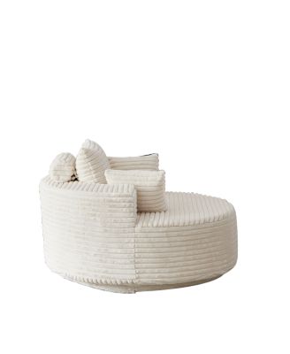 Streamdale 55" Corduroy Foam Swivel Chair, Modern Sleeper, 360 Degree Swivel for Living Room/Bedroom