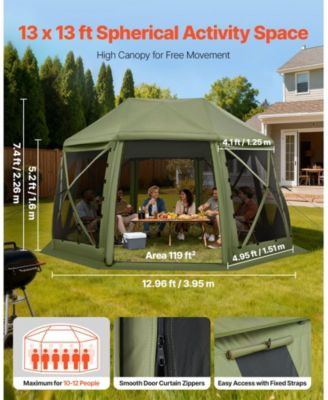 13 x 13 Ft Pop-Up Spherical Gazebo Screen Tent for 10-12 People