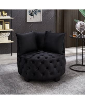 Contemporary Upholstered Tufted Leisure Chair Accent
