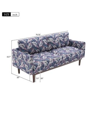 Streamdale  Furniture Modern Style Loveseat Sofa 75.75" 2-seater Sofa with Spacious Seating Area