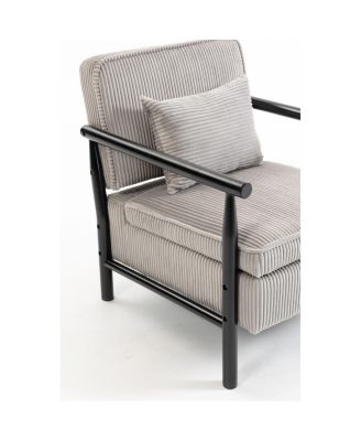 Storage Chair, Mid Century Modern Accent Chair with Wood Frame