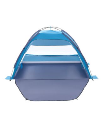 4-Person Beach Tent Sun Shelter with UPF 50+ Protection and Sand Pockets