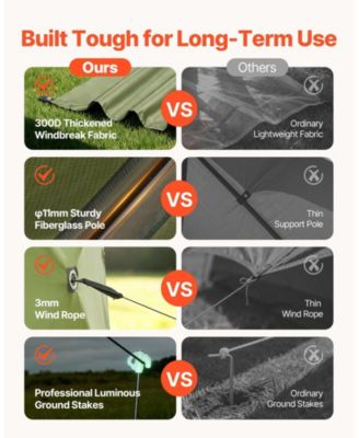 10 x 10 Ft Pop-Up Gazebo Screen Tent for 6-8 People