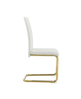 2-Pack PU Upholstered Dining Chairs with Legs