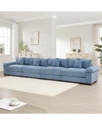  Oversized Cloud Modular Sectional Couch, Premium Corduroy 3-Seater