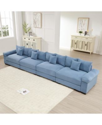 Oversized Cloud Modular Sectional Couch, Premium Corduroy 3-Seater