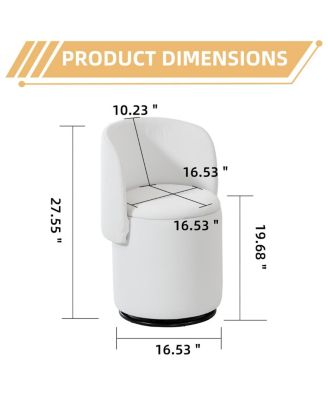 Stylish Swivel Barrel Chair with Storage & Free Cat Bed