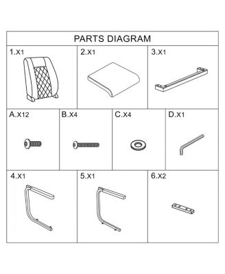 High-Back PU Leather Dining Chairs Set of 4, Modern Kitchen Chairs with Legs