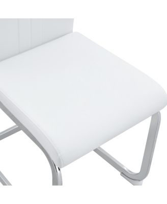 Set of 2 PU bow-shaped chairs