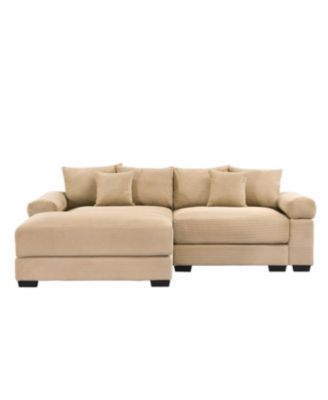Streamdale 92" Oversized Cloud Modular L-Shape Sectional Couch with Ottoman
