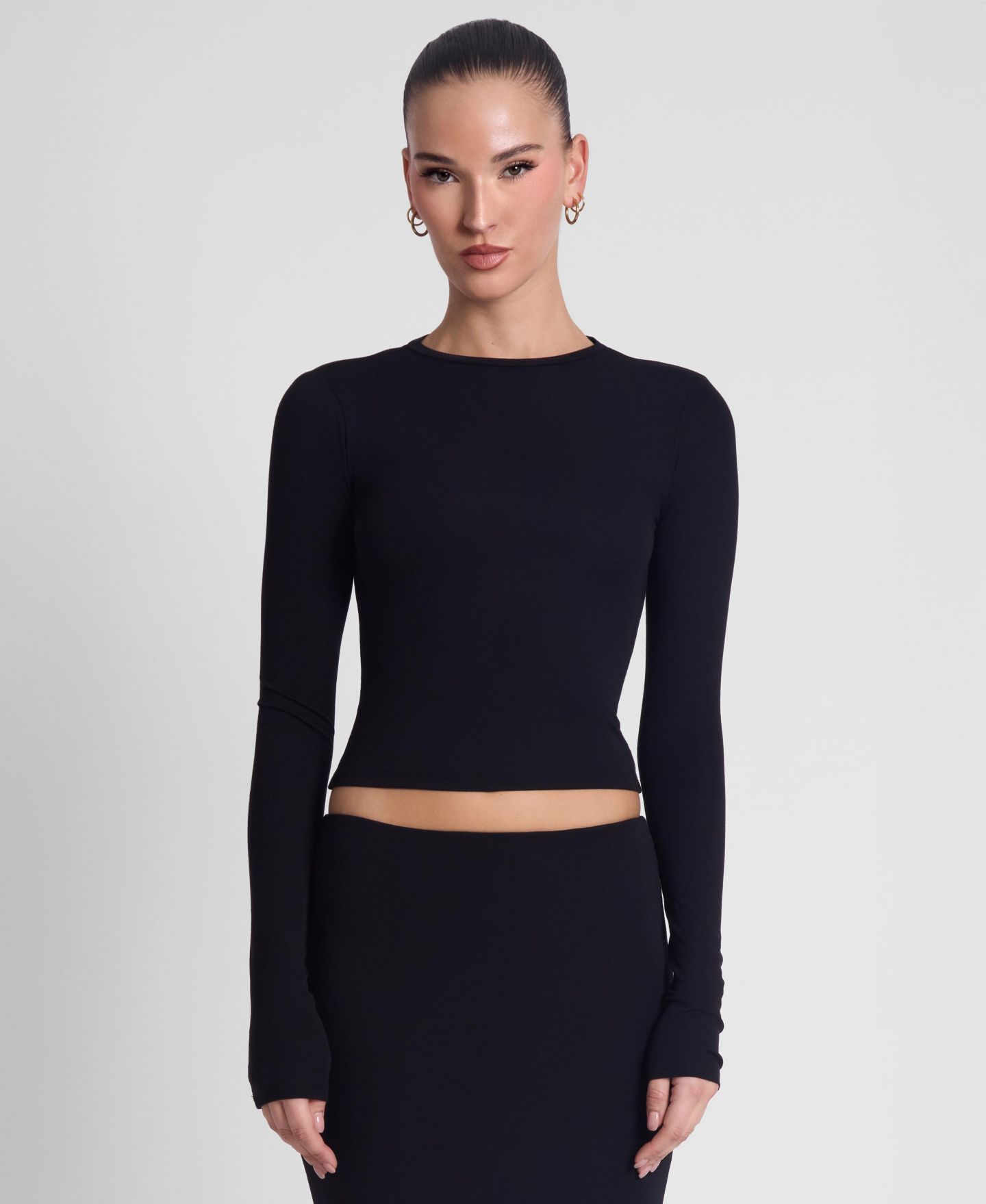 Женский топ LEAU Everyday Jersey Long Sleeve, цвет: Чёрный — фото 2