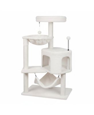 Cat Tree With Condo Big Hammock Hanging Ball Scratch Posts Removable Washable