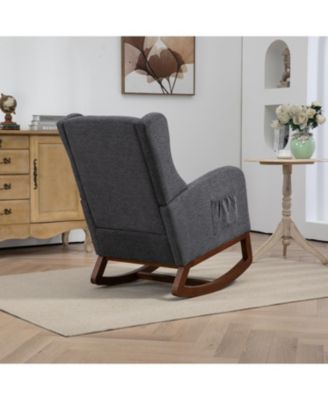 Modern Rocking Chair with Footrest