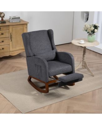 Modern Rocking Chair with Footrest