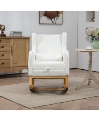 Modern Rocking Chair with Footrest