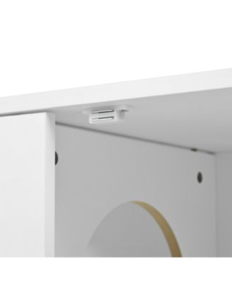 Cat Litter Box Cabinet with Scratching Door