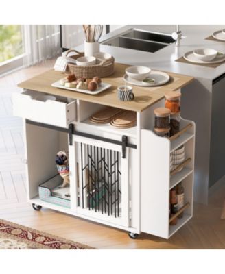 Dog Crate Kitchen Island End Table