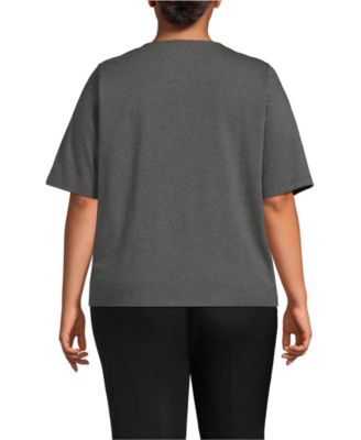 Plus Size Supima Jersey Half Sleeve Splitneck Shirt
