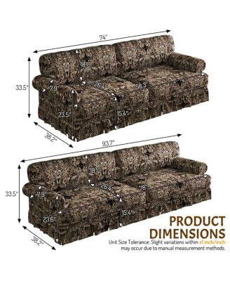 Luxuriously Comfortable 3&4-Seater Cloud Couch, Oxford Fabric Sofa