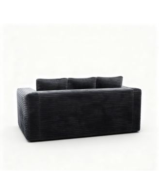 Cloud Loveseat Sofa Couch in a Box, 3 Seater Boneless Couch, Comfy Deep Seat Corduroy Sofa