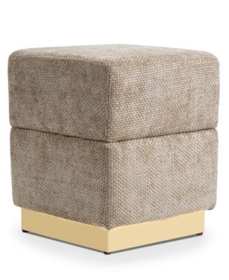 Dashiell 15" Chenille Cube Storage Ottoman