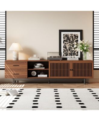 Modern TV Stand for TVs up to 85" with Drawers & Cable Management