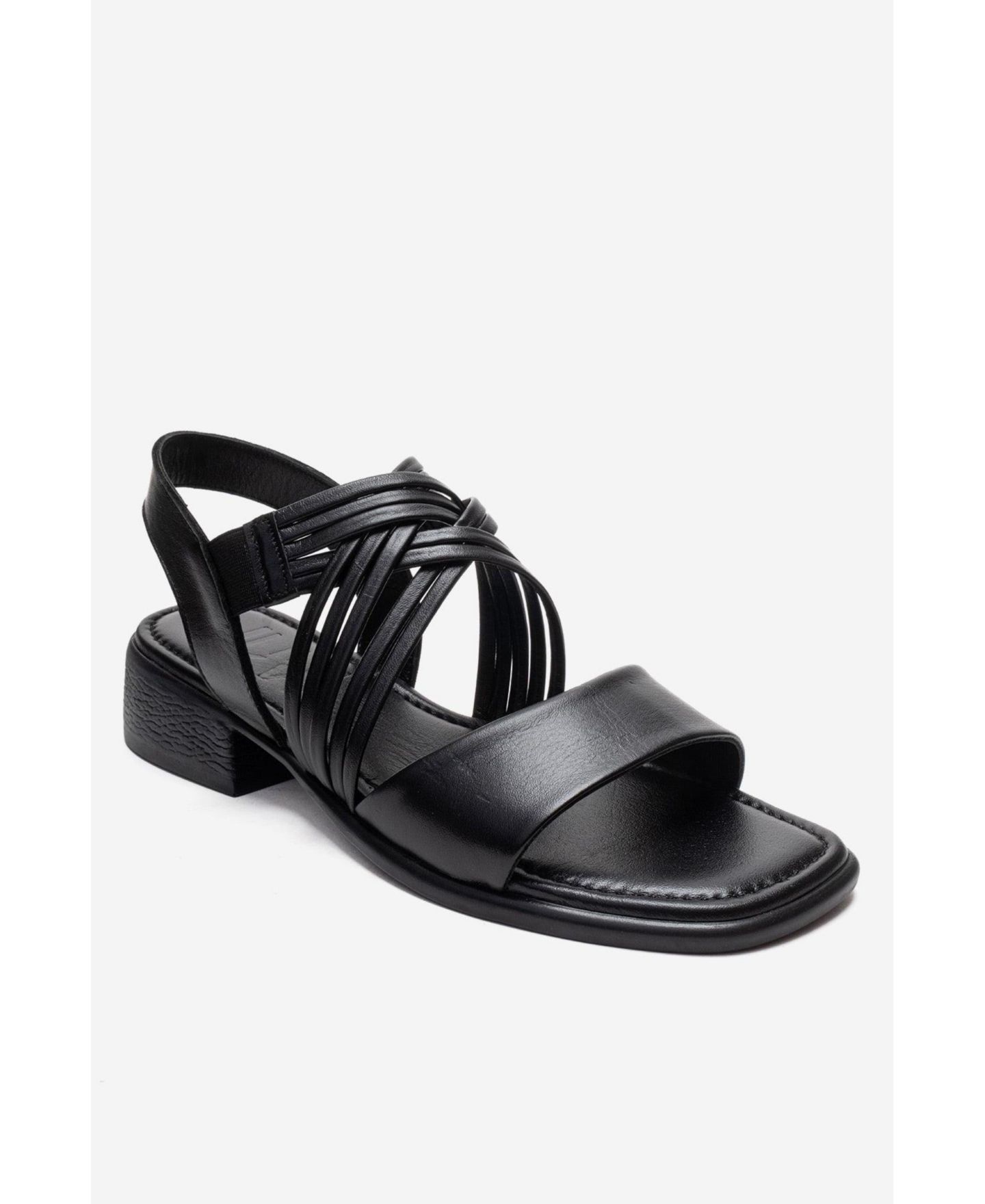 Женские сандалии Forever & Always Shoes Livello Leather Multi Strap Sandal, цвет: Чёрный — фото 1