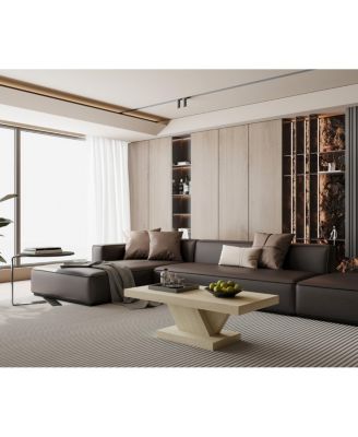 Streamdale 47" Modern Cross Leg Coffee Table with Storage