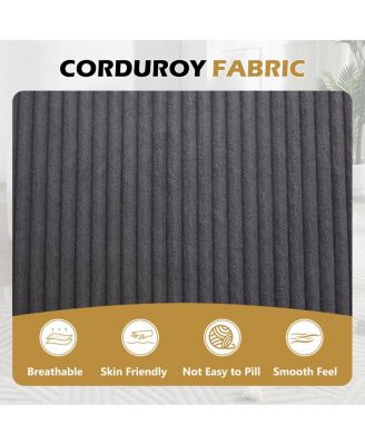 67.5" Indoor Corduroy Oversized Sleeper Sofa with Deep Seat Lounge