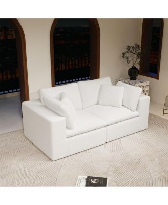 Modular sectional sofa seat, Upholstered couch for living room, 2PC free combination