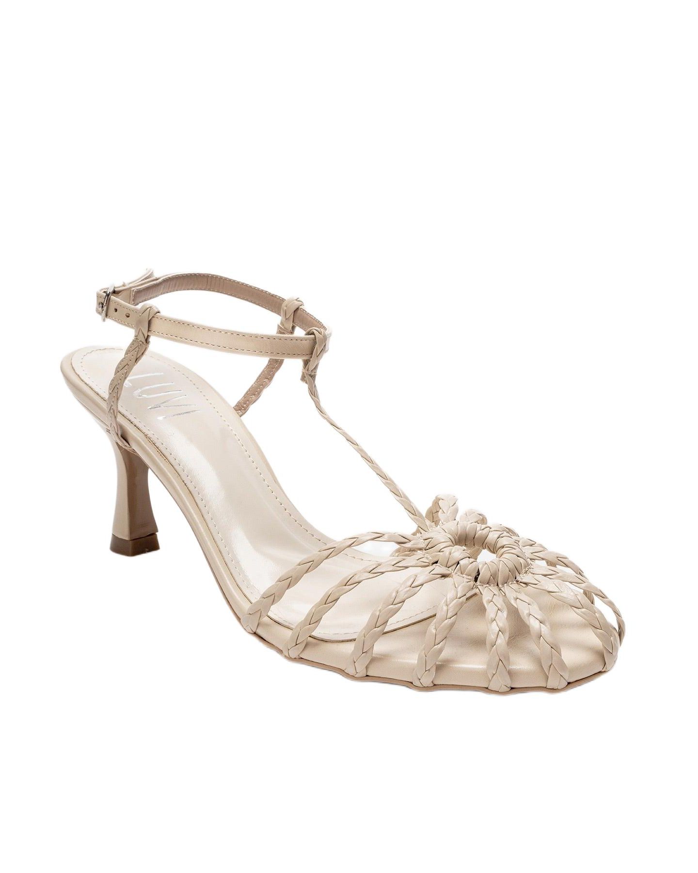 Женские туфли Prologue Shoes Gerald Woven Strap Stiletto, цвет: Бежевый — фото 1
