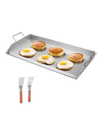 32 x 16 Inch Stainless Steel Griddle Plate for Gas Grill with Handles