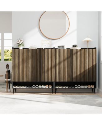 Shoe Cabinet, Large Shoe Cabinet with 3 Doors, Adjustable Shelves, Shoe Organizer with Doors for Hallway, Entryway, Living Room