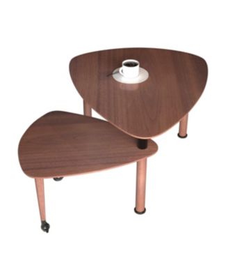 360 Rotatable Coffee Table for Living Room, Solid Wood Legs, Modern Apartment Furniture