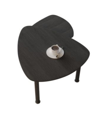 360 Rotatable Coffee Table for Living Room, Solid Wood Legs, Modern Apartment Furniture