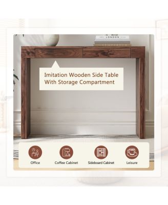 50-In. Natural Walnut Wood Grain Elegant Feature Bar Table