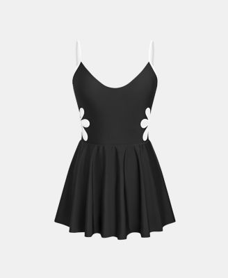 Women's V-Neck Adjustable Strap Swimwear dress