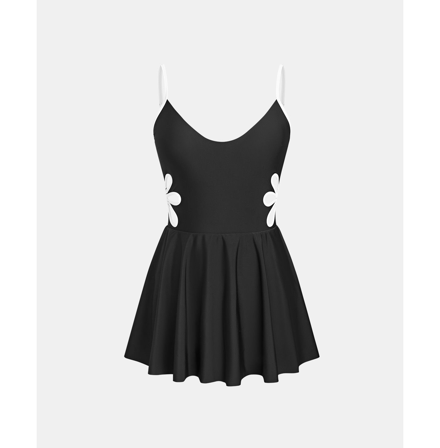 Женская юбка Cupshe V-Neck Adjustable Strap Swim Skirt, цвет: Чёрный — фото 4