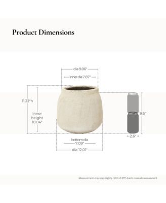 Sahara Stone Planter, 12" Round Cement