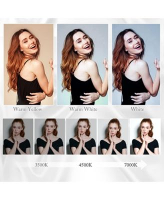 LED Lighted Travel Makeup Mirror,1X/10X Magnifying Double Sided Dimmable Portable Pocket,2-Sided,USB Charging