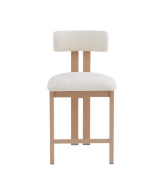 26.5" Round Stools - Low Back, Upholstered Seat